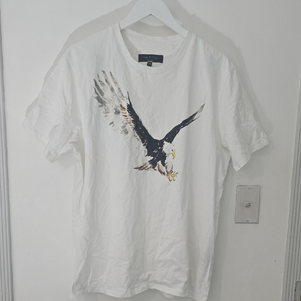 White Graphic Eagle Crewneck T-Shirt